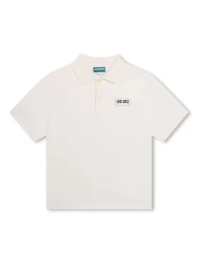 Kenzo Kids Poloshirt met logoprint Beige