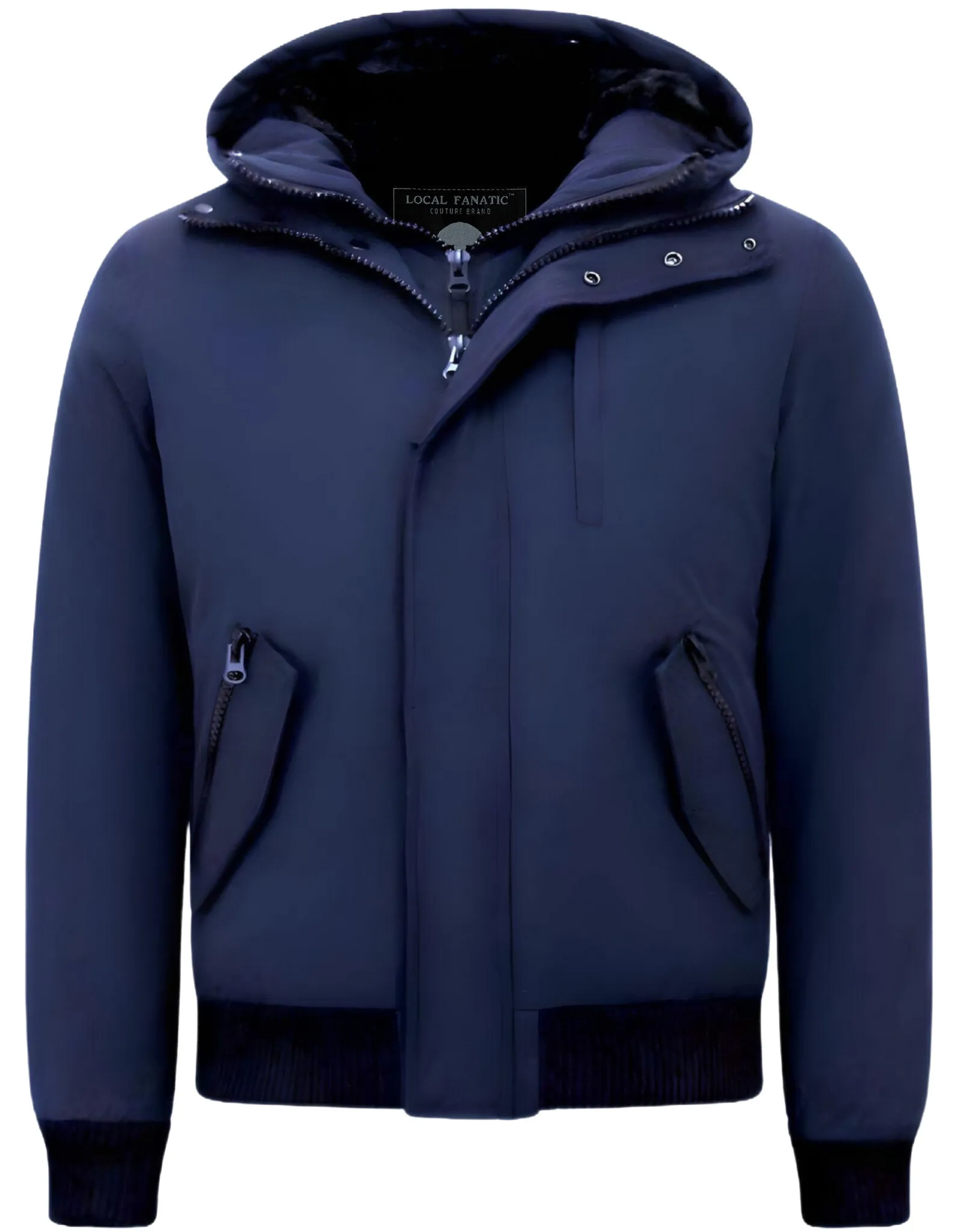 KORTE HEREN WINTERJAS GEWATTEERD  7015  BLAUW