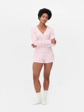 Korte pyjama-jumpsuit met lange mouwen Disney