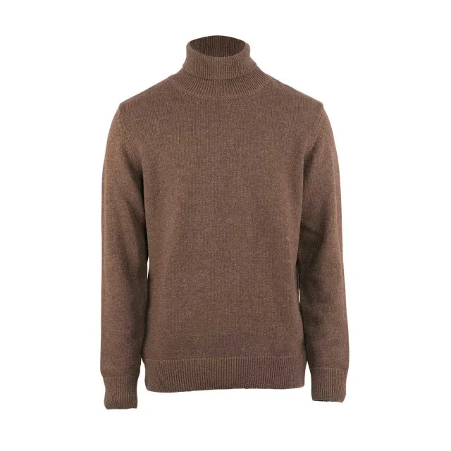 Kronstadt Andrew wool neck knit brown mel ks3133