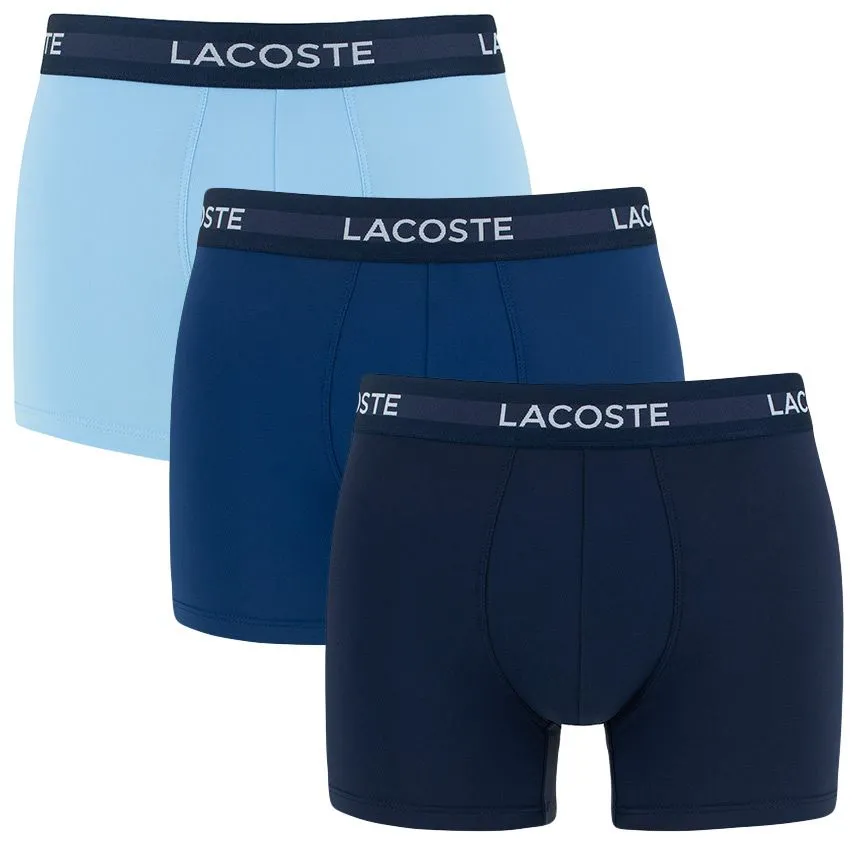 LACOSTE 3PACK MICROFIBER BOXERS MOTION BLAUW  