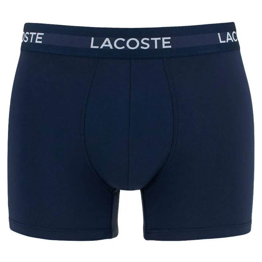 LACOSTE 3PACK MICROFIBER BOXERS MOTION BLAUW  