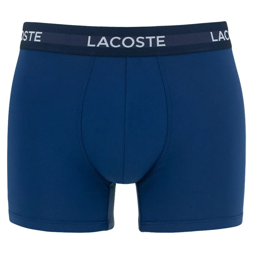 LACOSTE 3PACK MICROFIBER BOXERS MOTION BLAUW  