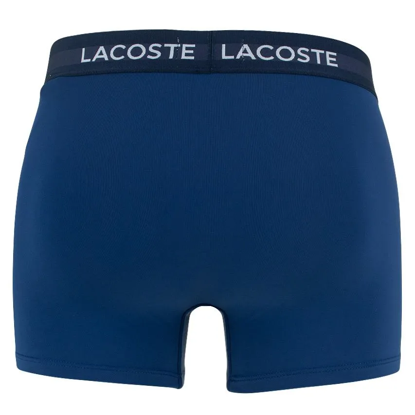 LACOSTE 3PACK MICROFIBER BOXERS MOTION BLAUW  