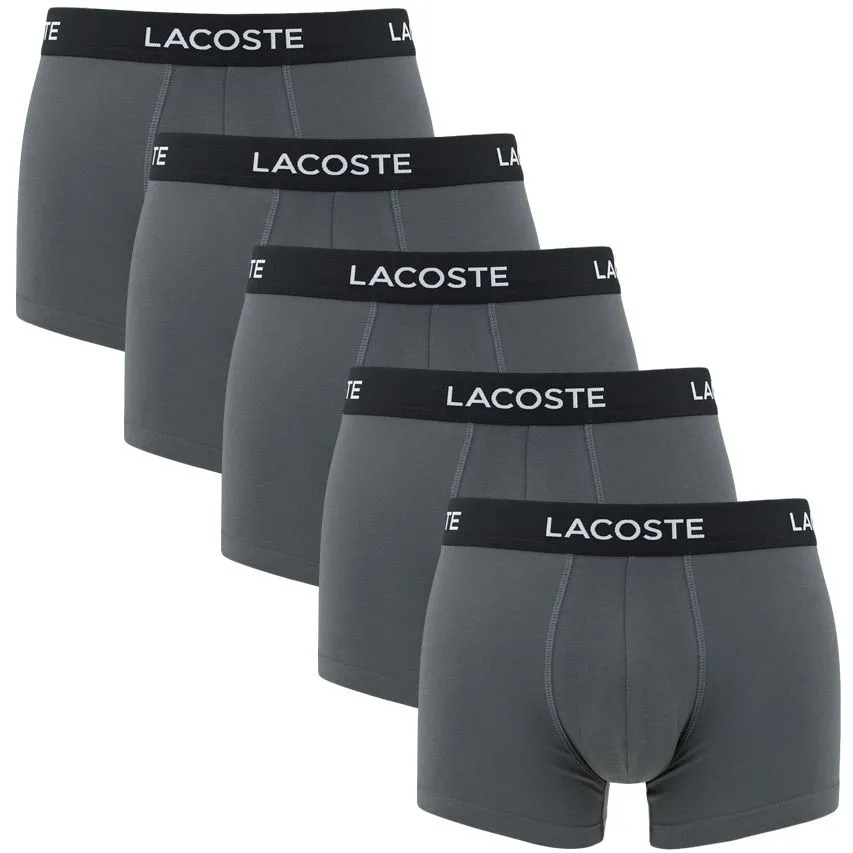 LACOSTE 5PACK BOXERS BASIC GRIJS  