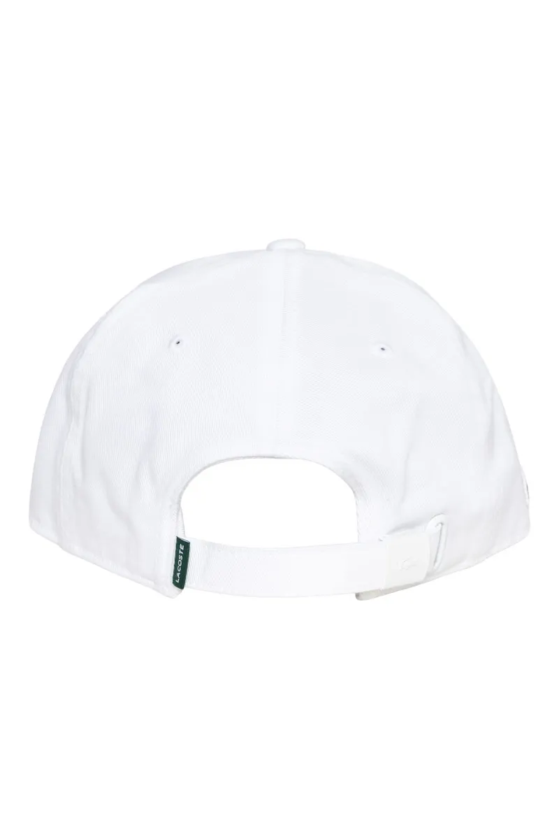 LACOSTE CAP RK0440001 WIT 100% BIOLOGISCH KATOEN 