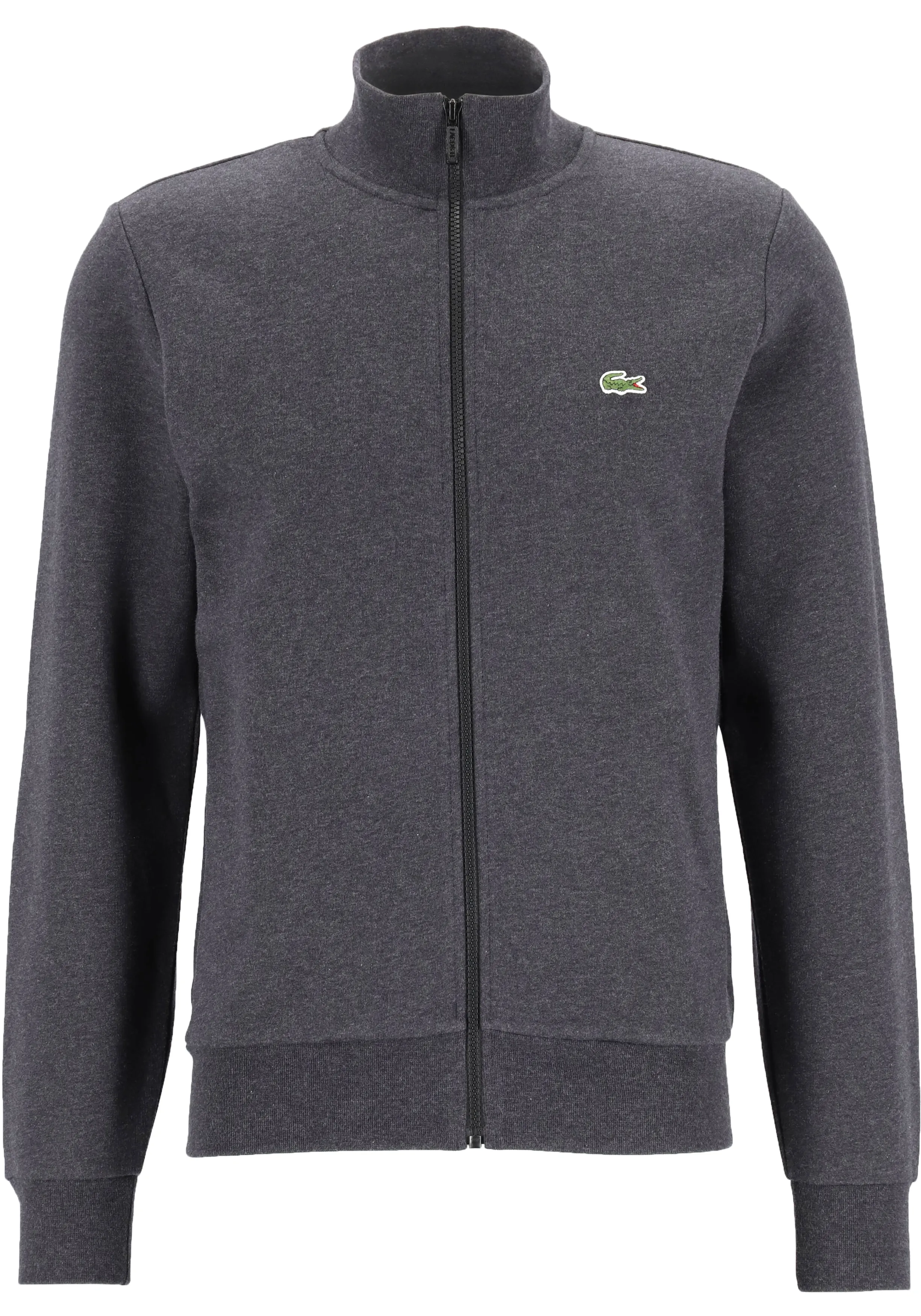 Lacoste heren sweatvest, met rits, antraciet grijs