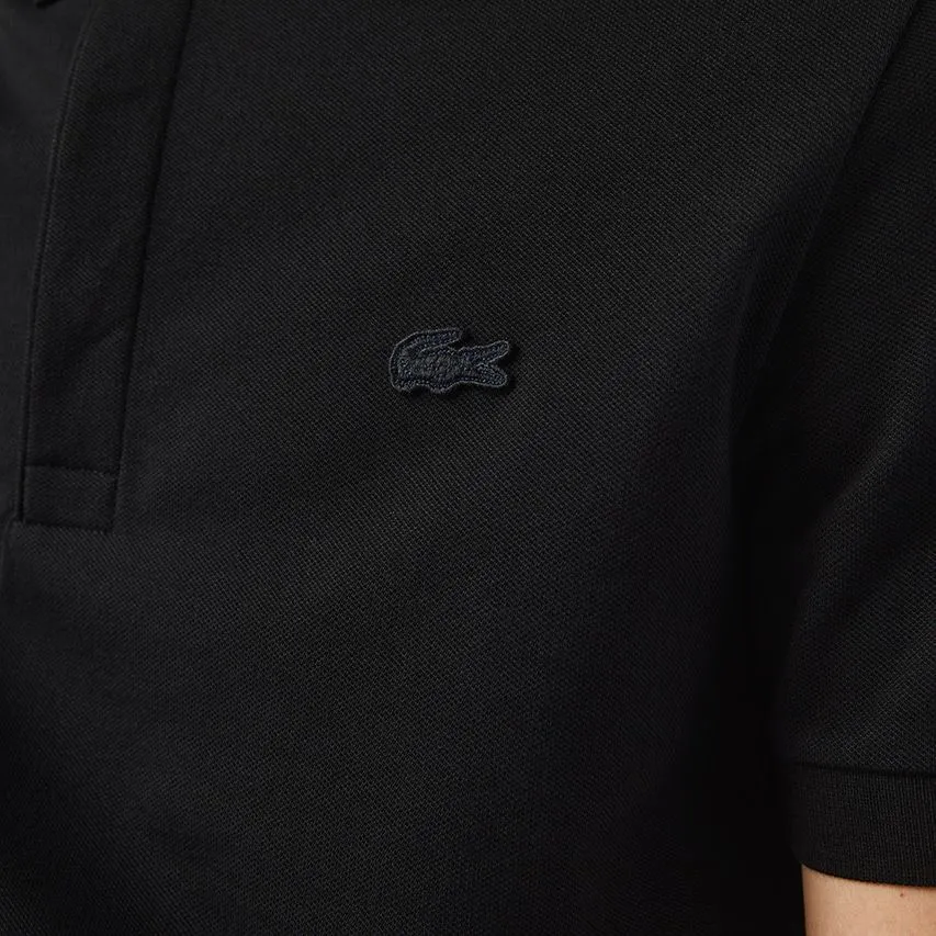 Lacoste paris edition polo shirt katoenpique zwart  