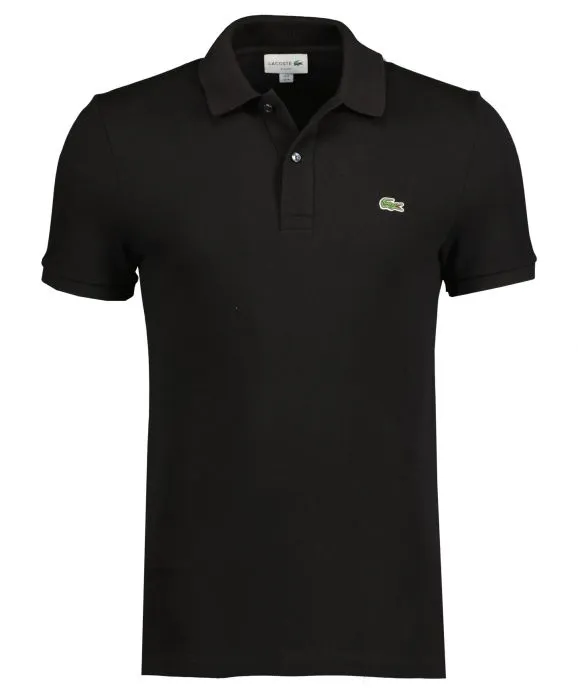 LACOSTE POLO  SLIM FIT  ZWART