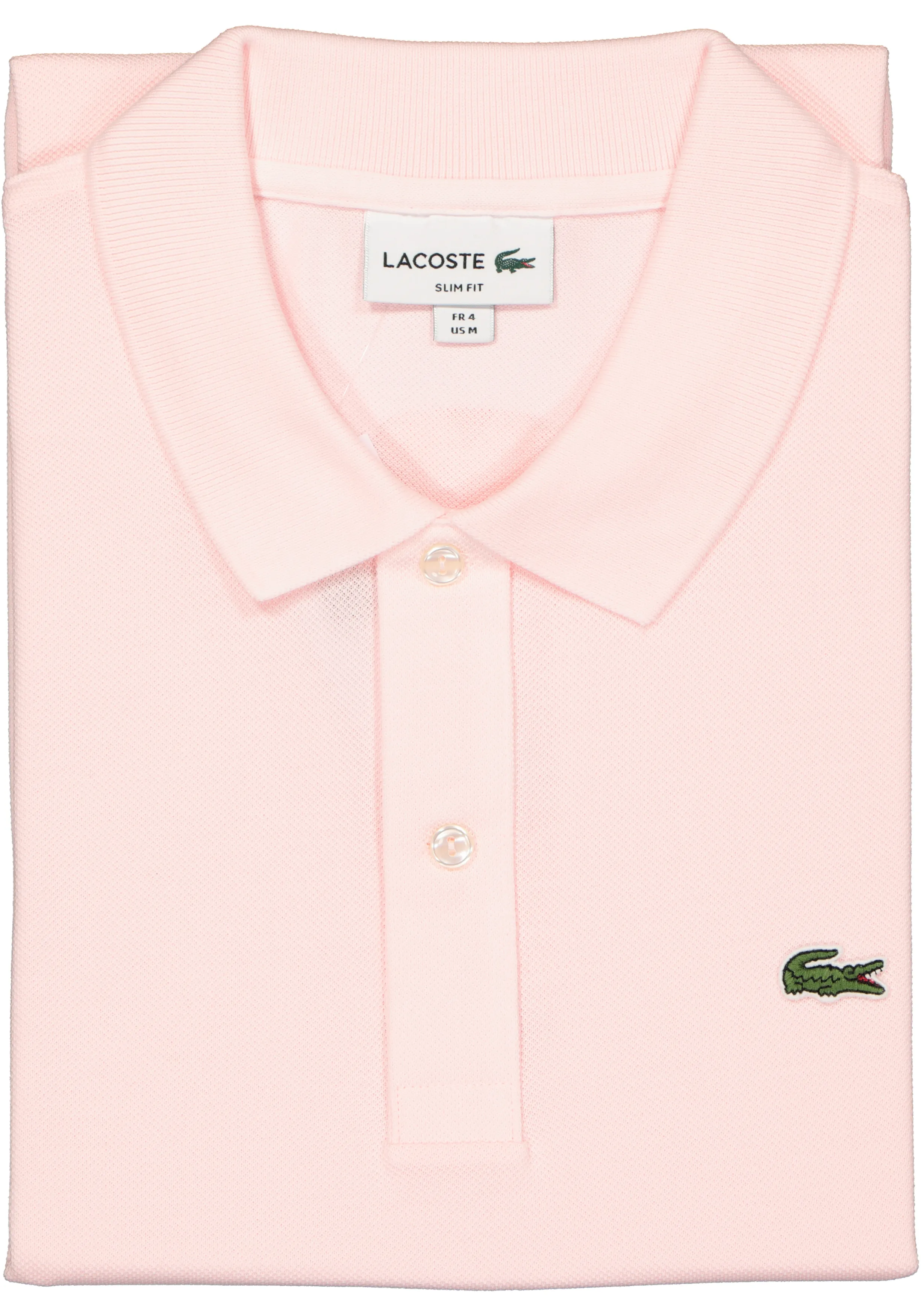 Lacoste Slim Fit polo, flamingo roze