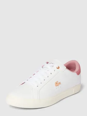 Lacoste Sneakers met labeldetails, model 'POWERCOURT' in wit