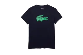 Lacoste SPORT T-shirt met krokodillenprint navy/groen heren