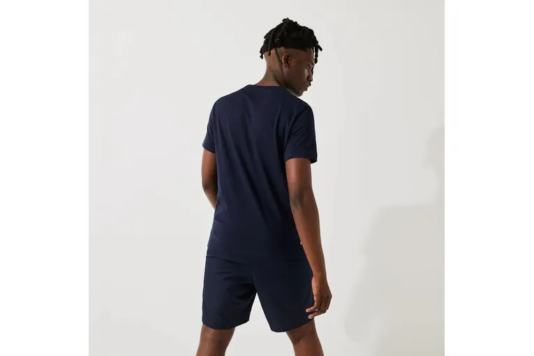 LACOSTE SPORT TSHIRT MET KROKODILLENPRINT NAVY/GROEN HEREN