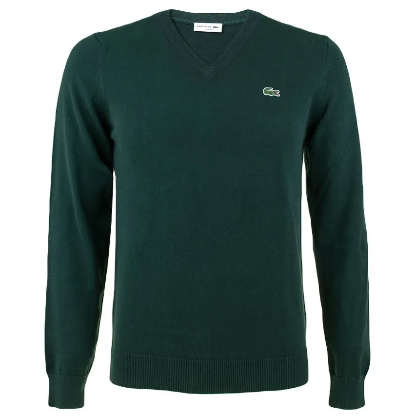 LACOSTE VHALS SWEATER PATCH LOGO GROEN  