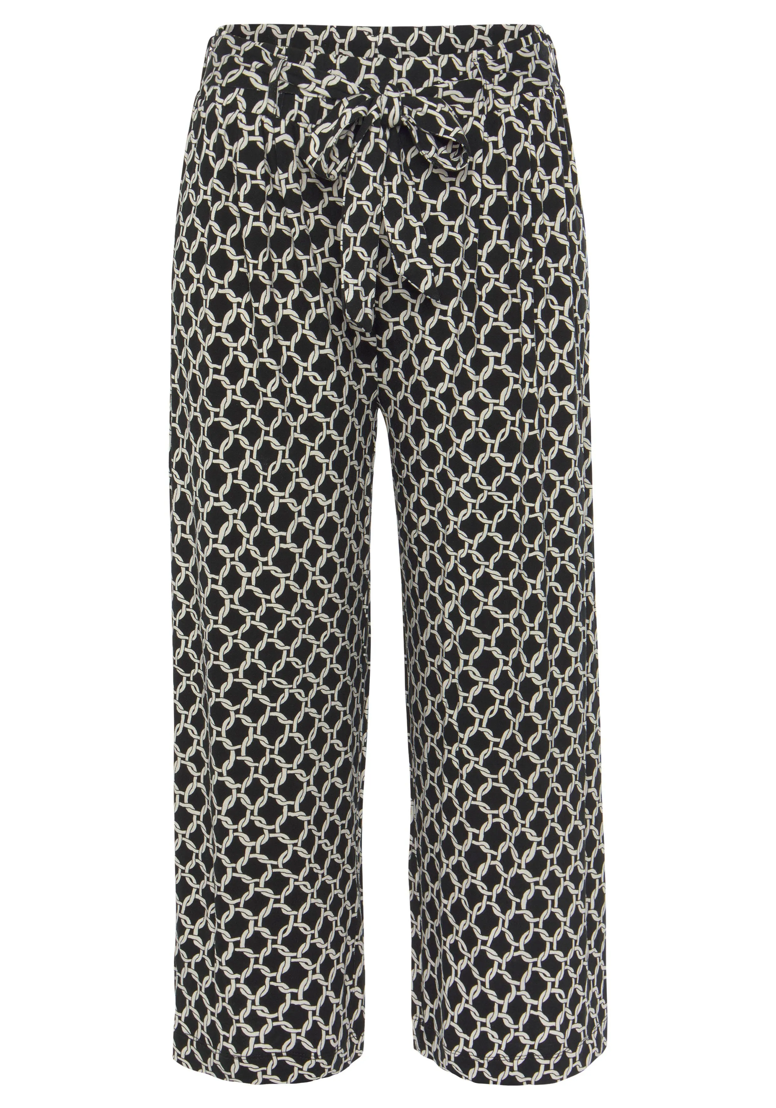 LASCANA CULOTTE MET ALLOVER PRINT, 7/8 BROEK, JERSEY BROEK (MET EEN BINDCEINTUUR)