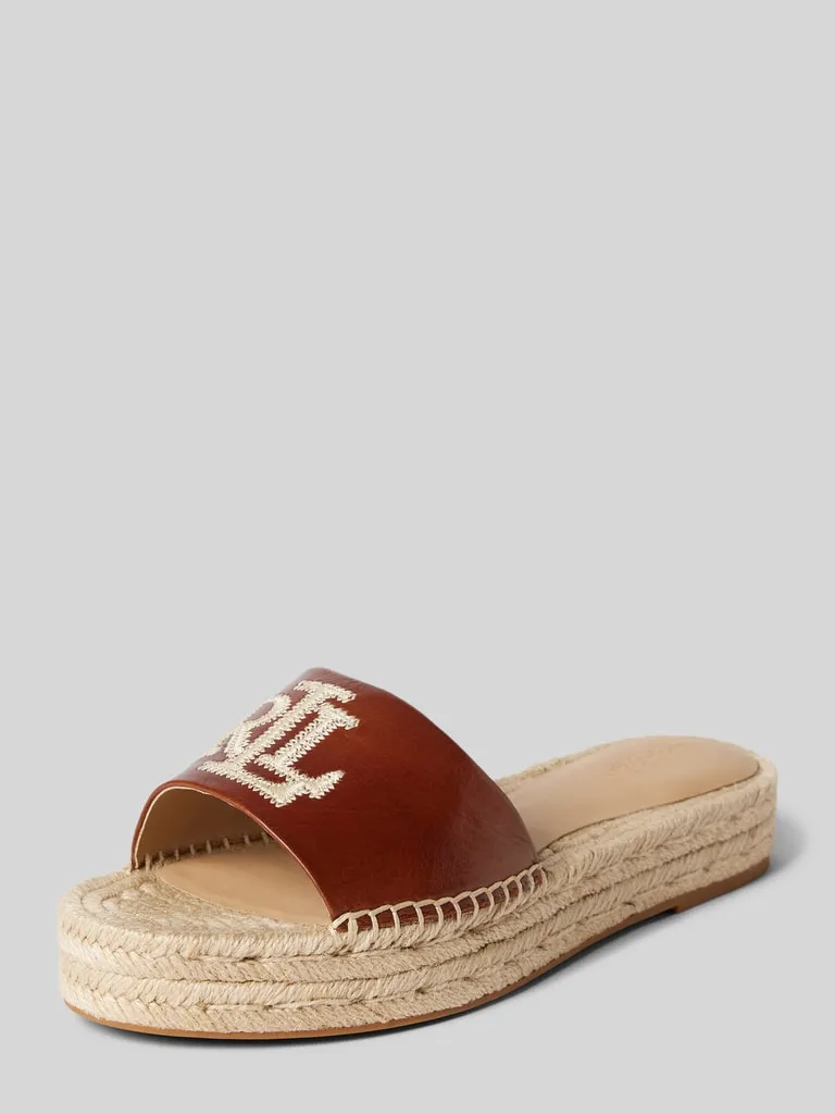 Lauren Ralph Lauren Espadrilles in gevlochten look, model 'POLLY' in cognac