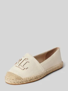 Lauren Ralph Lauren Espadrilles met logo-applicatie, model 'CAMERYN' in offwhite