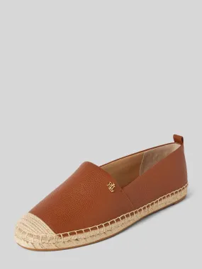 Lauren Ralph Lauren Espadrilles van leer, model 'CAMERYN' in camel