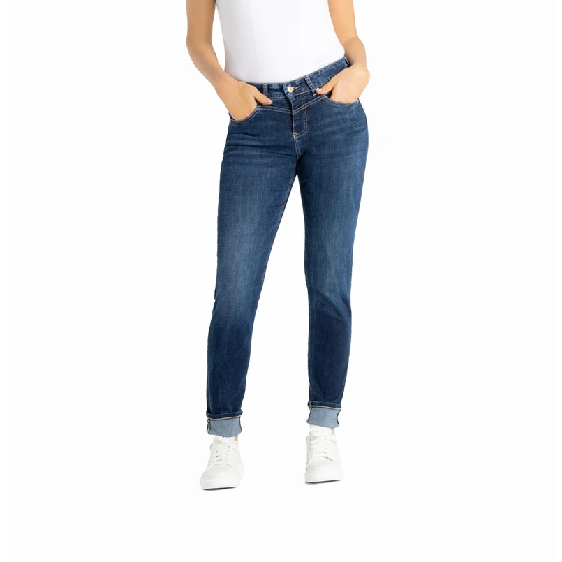 MAC Dames Jeans RICH SLIM Dark blue denim