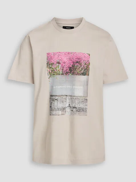 MADS NORGAARD MEN TWIN, ORGANIC COTTON TSHIRT MET PRINT