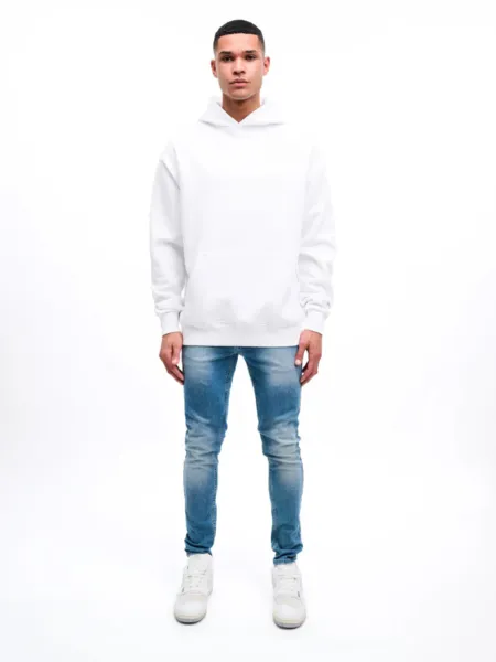 MALELIONS MALELIONS PATCHWORK HOODIE  WHITE