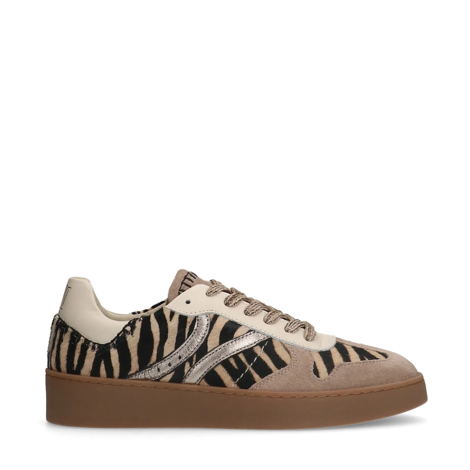 Manfield Beige zebraprint sneakers