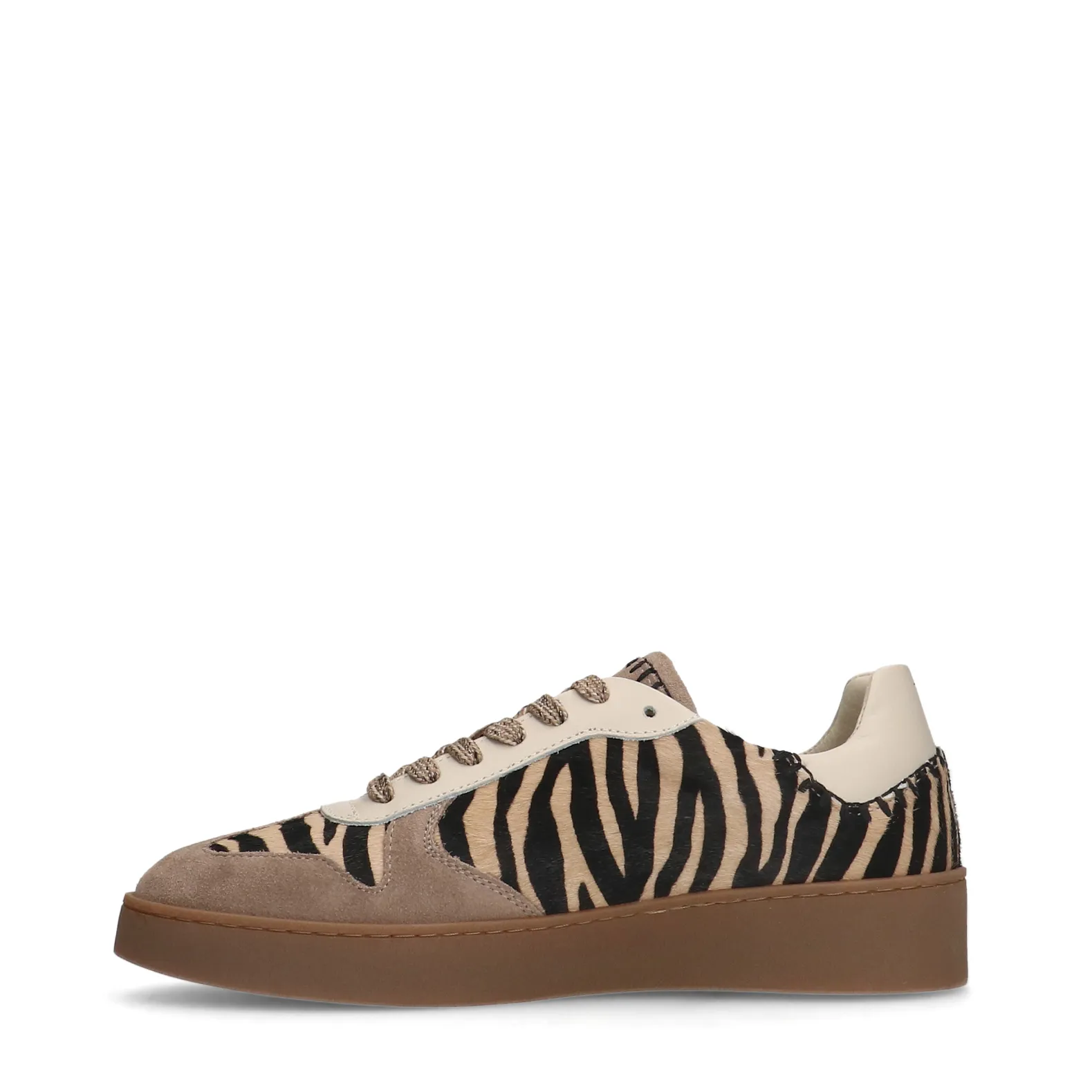 Manfield Beige zebraprint sneakers