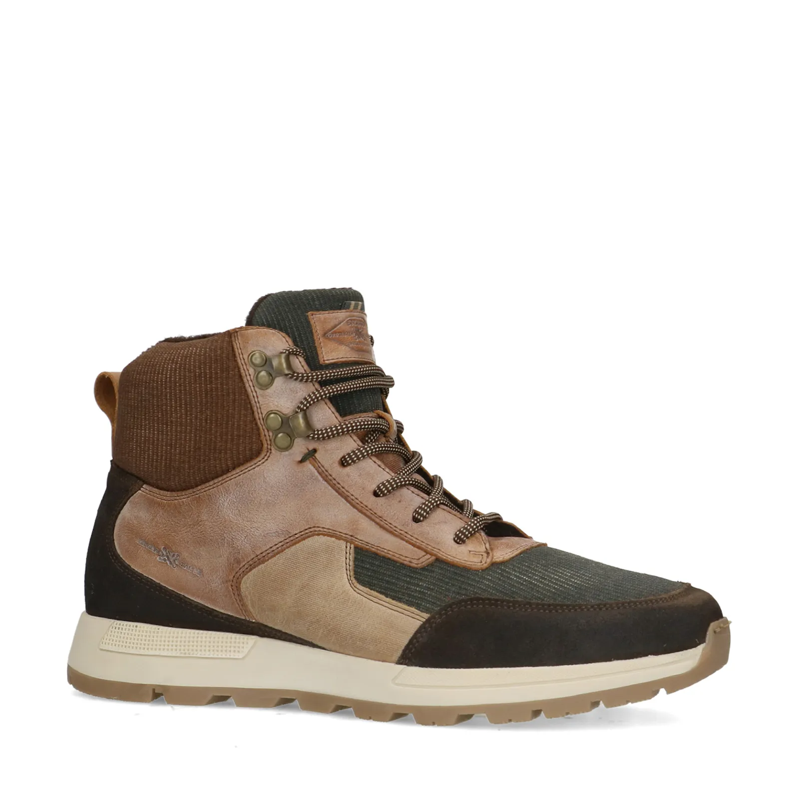 Manfield Bruine leren veterboots