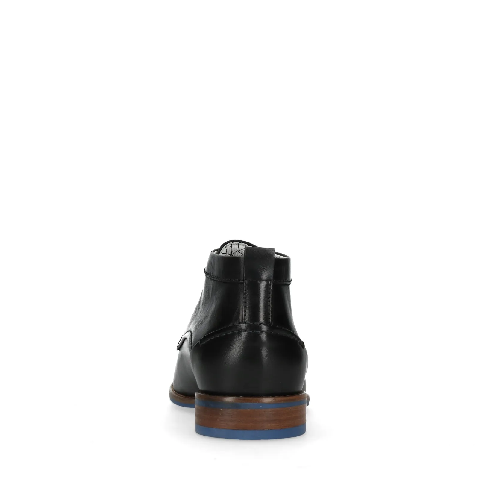 Manfield Zwarte leren veterboots