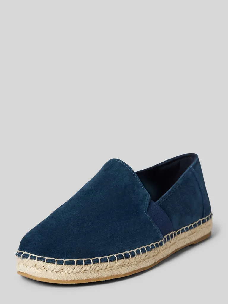 Marc O'Polo Espadrilles met gestructureerde zool, model 'Ulf' in marineblauw