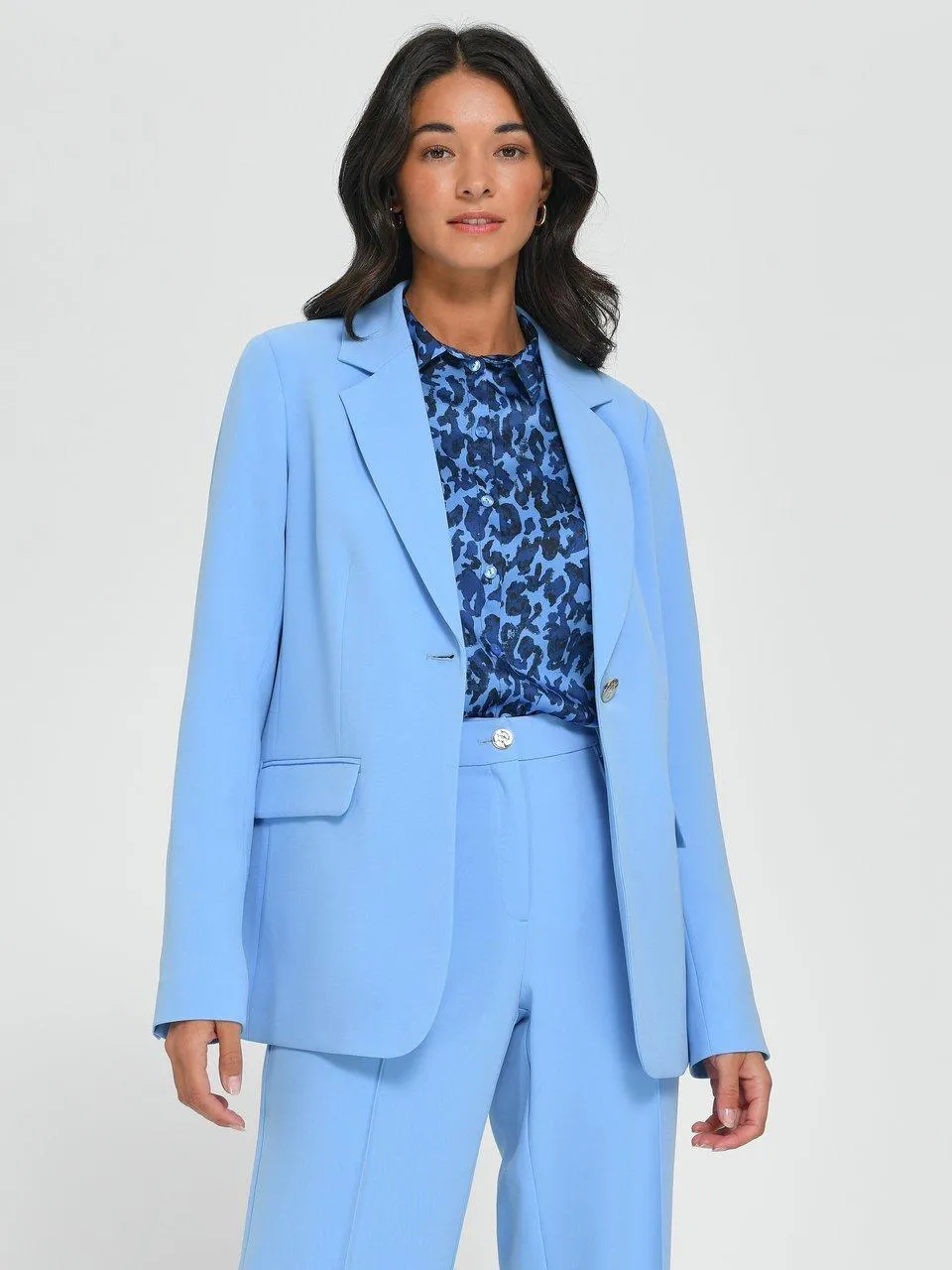 Marcel Ostertag Blazer met knoopsluiting