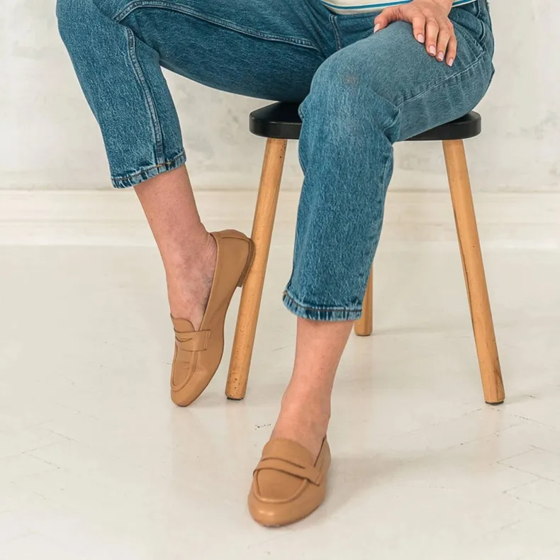 Marco Shoes Ongevoerde instappers bruin