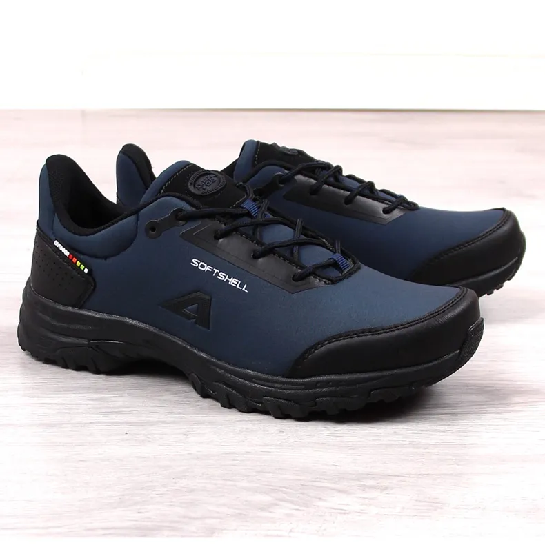 Marineblauwe American Club waterdichte trekkingschoenen voor heren