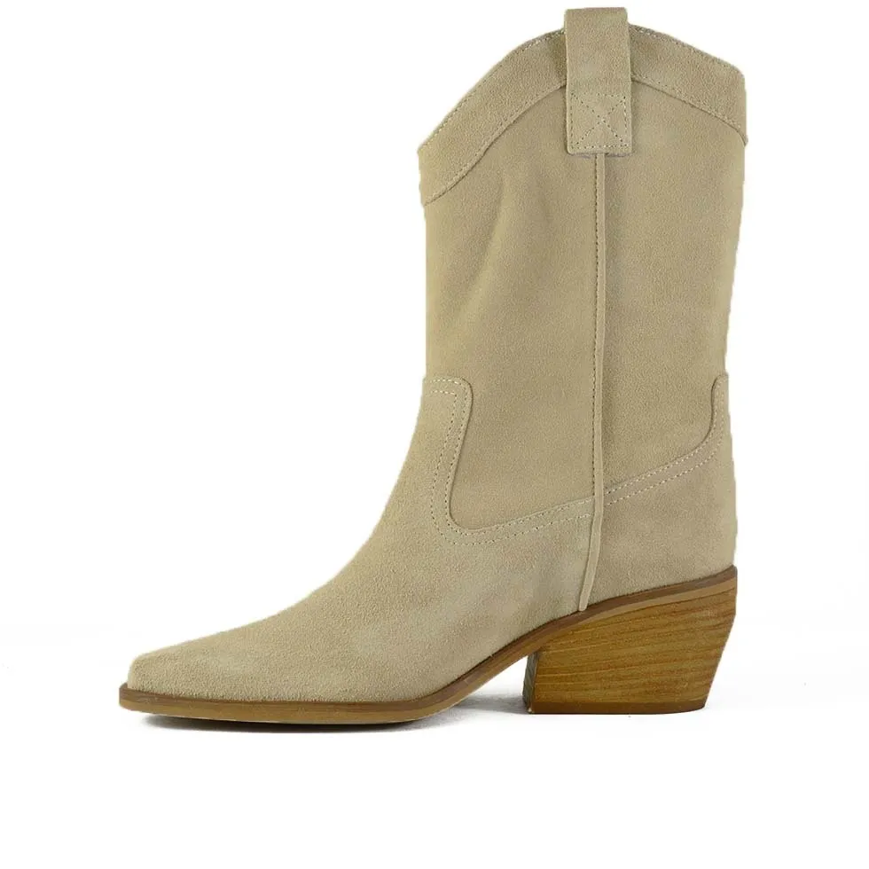 Marnelli Western Boots Beige