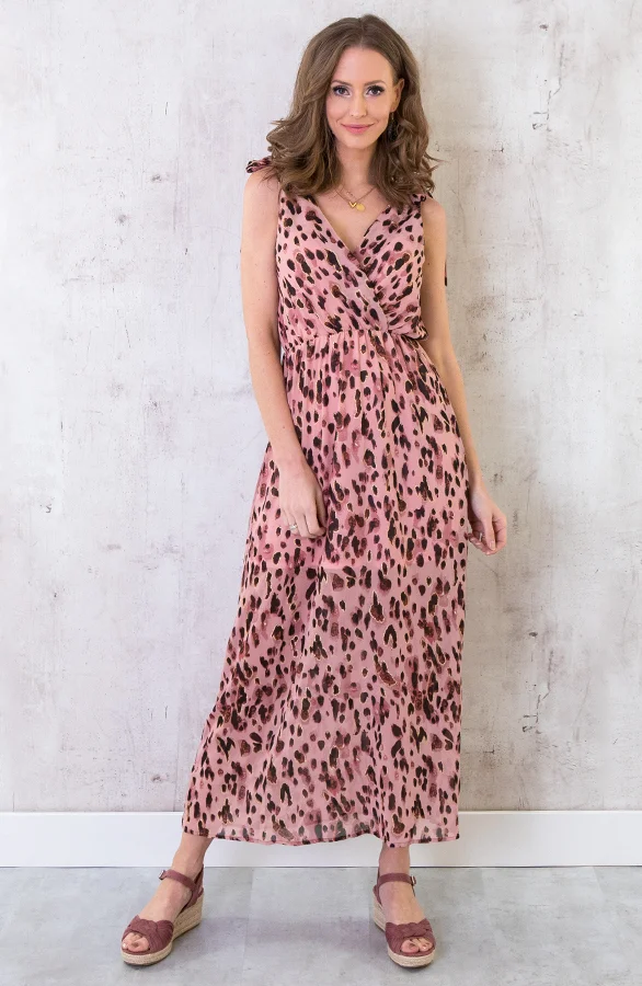 Maxi Panter Jurk Roze