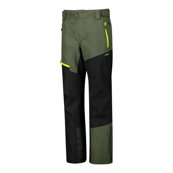 Men Freeride Ski Pants green/black