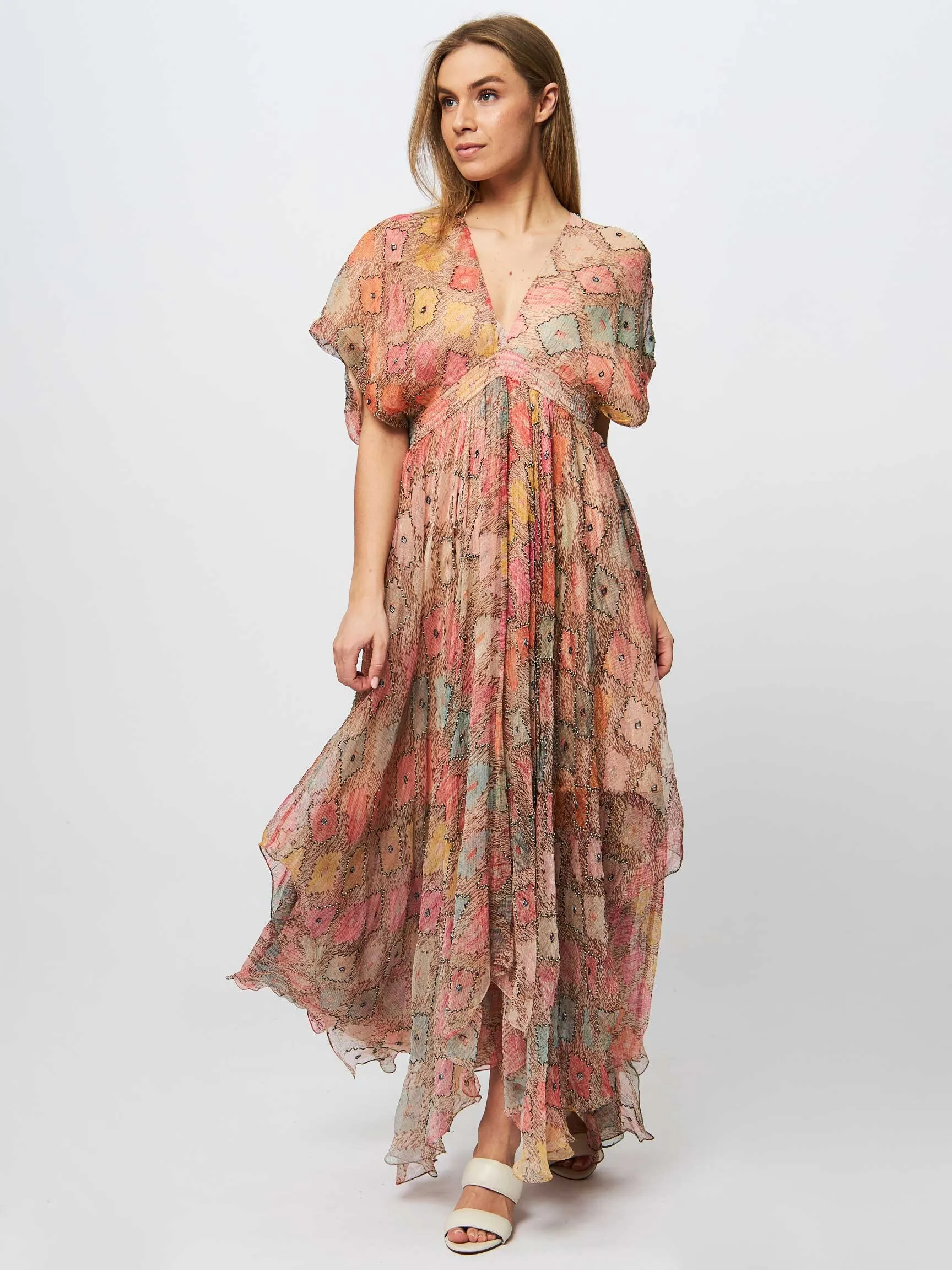 Mes Demoiselles Ormay, viscose dress with print