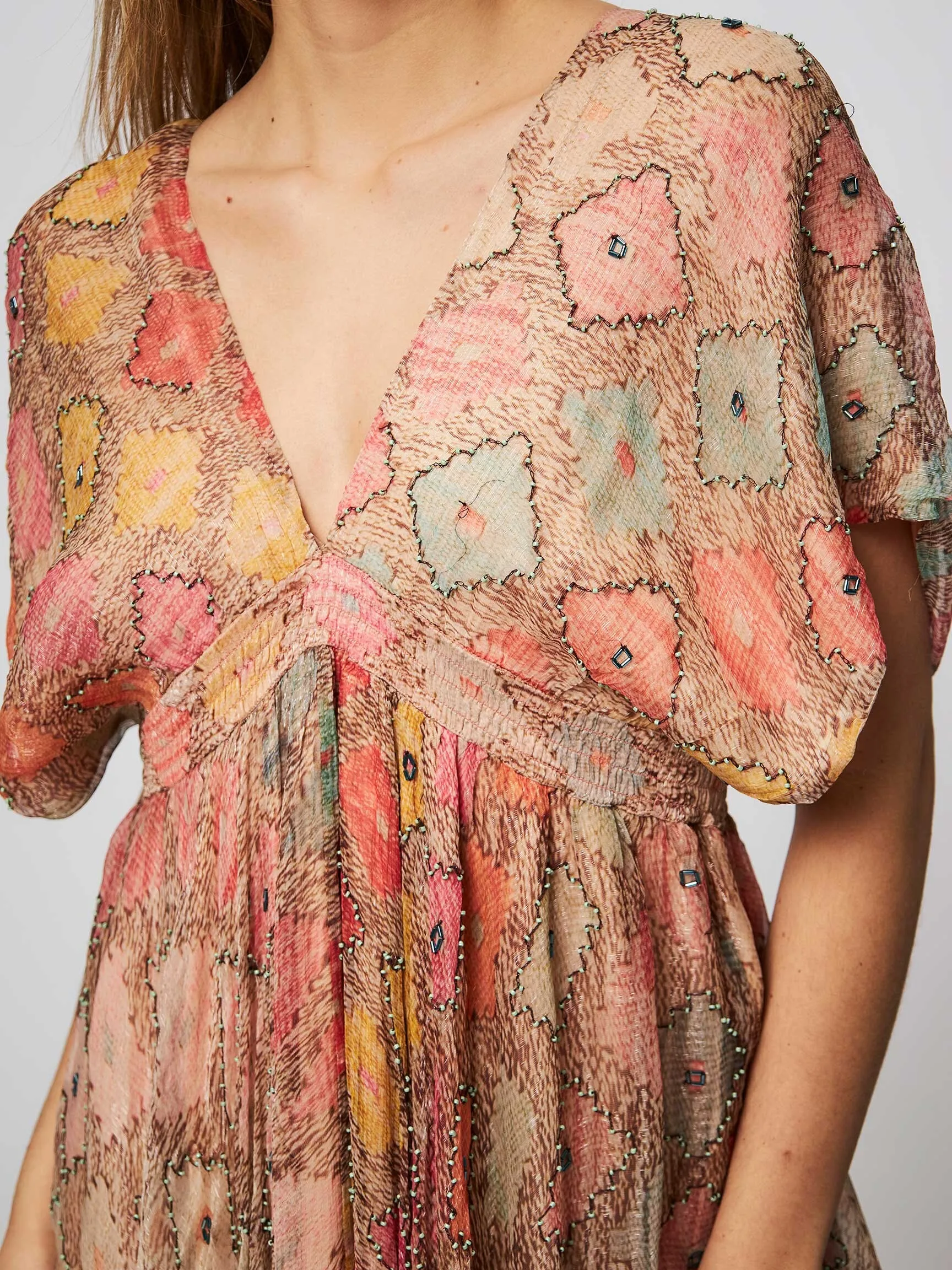 Mes Demoiselles Ormay, viscose dress with print