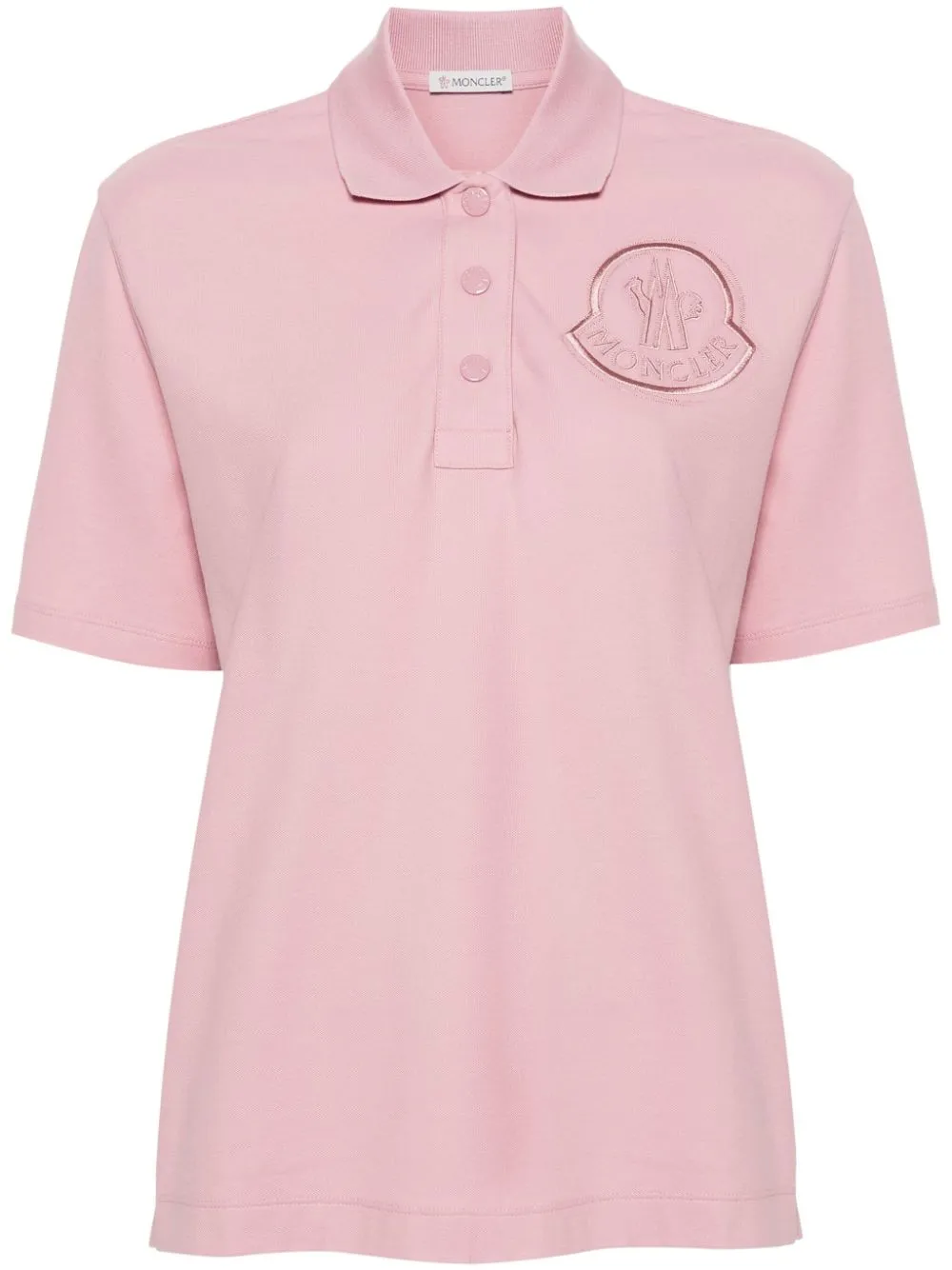 Moncler Poloshirt met geborduurd logo Roze