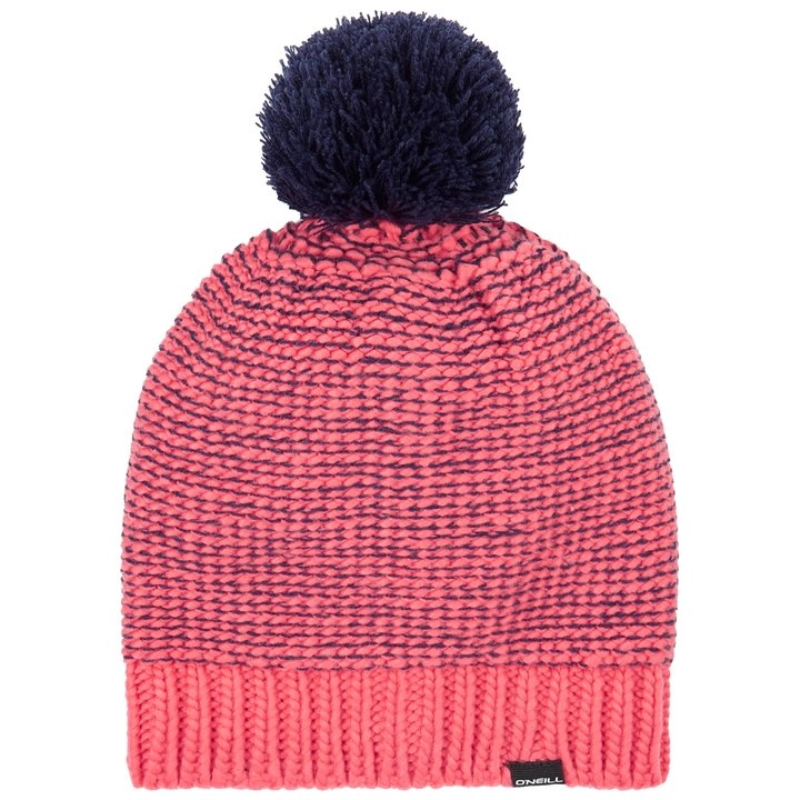 Muts O'Neill Women Herringbone Knit Beanie Deep Sea Coral