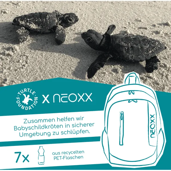 NEOXX  FLOW RUGZAK VAN GERECYCLEDE PETFLESSEN, GRIJS