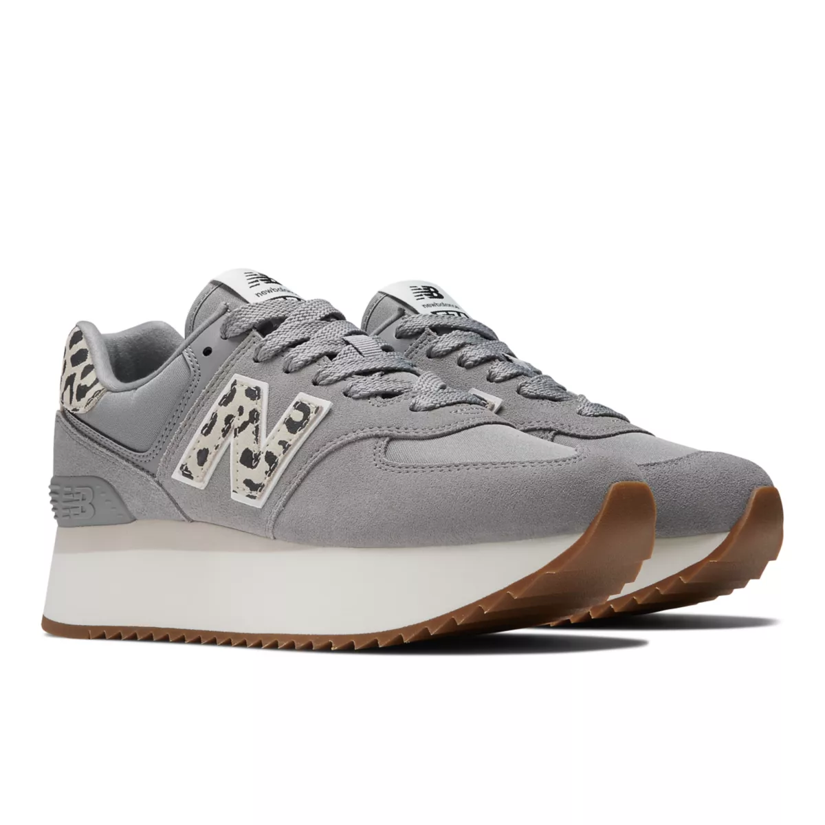 New Balance 574 Plus Shadow Grey Leopard Print (WL574ZDB)