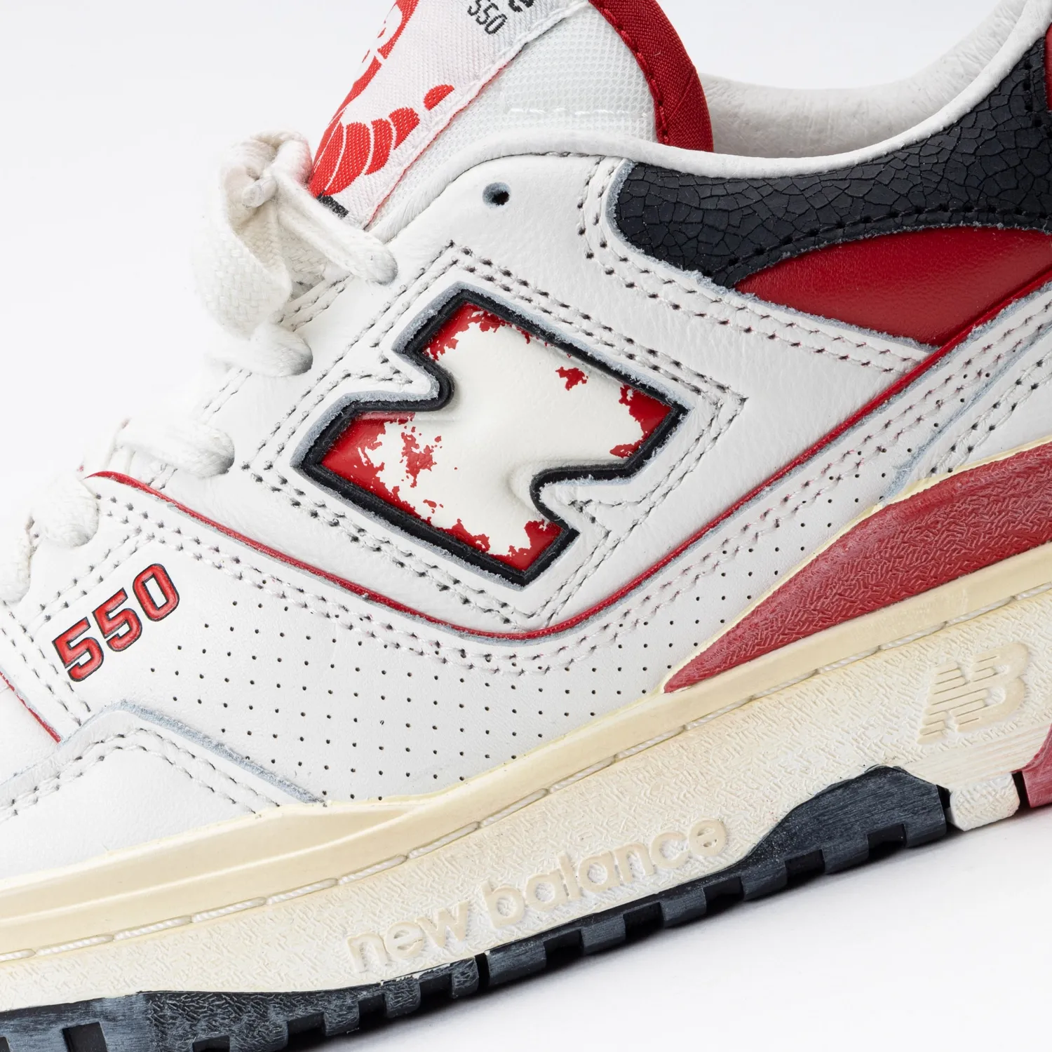 New Balance BB550VGA Sea Salt Team Red Black