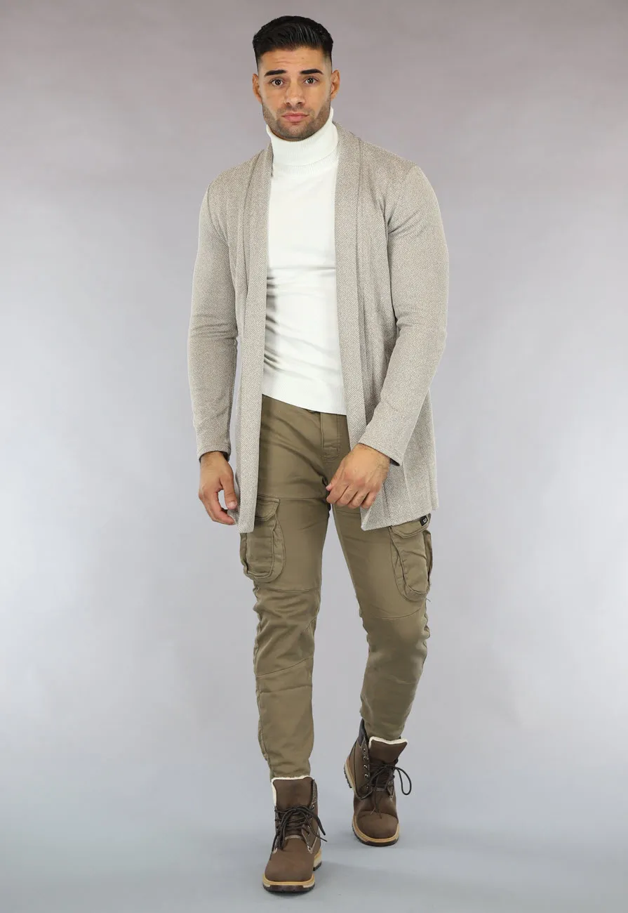 NEW0610 Bruine Heren Utility Cargo Broek