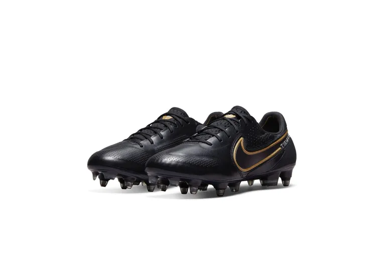 NIKE TIEMPO LEGEND 9 ELITE SGPRO AC VOETBALSCHOENEN ZWARRT/METALLIC GOLD