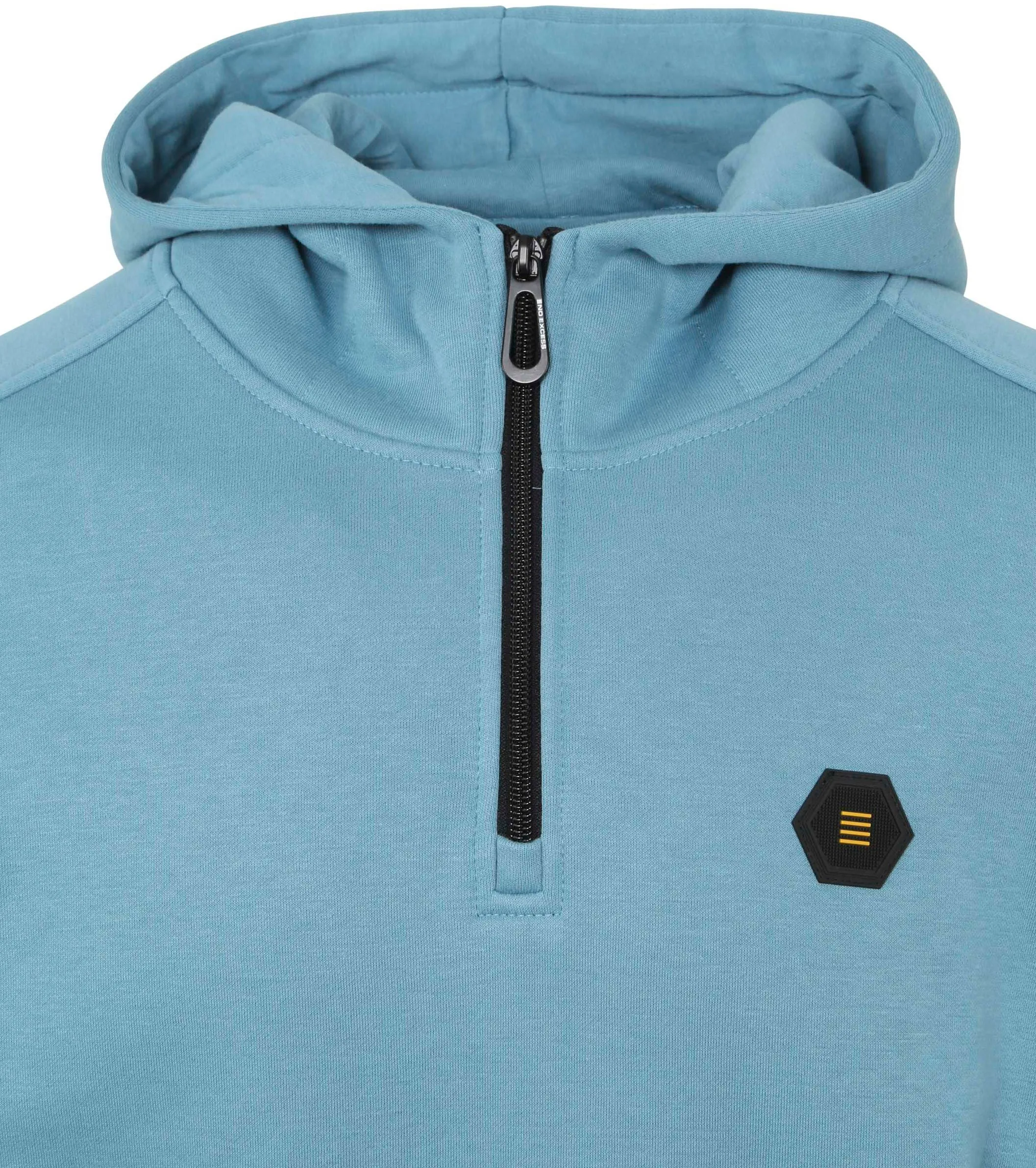 No Excess  Half Zip Hoodie Blauw