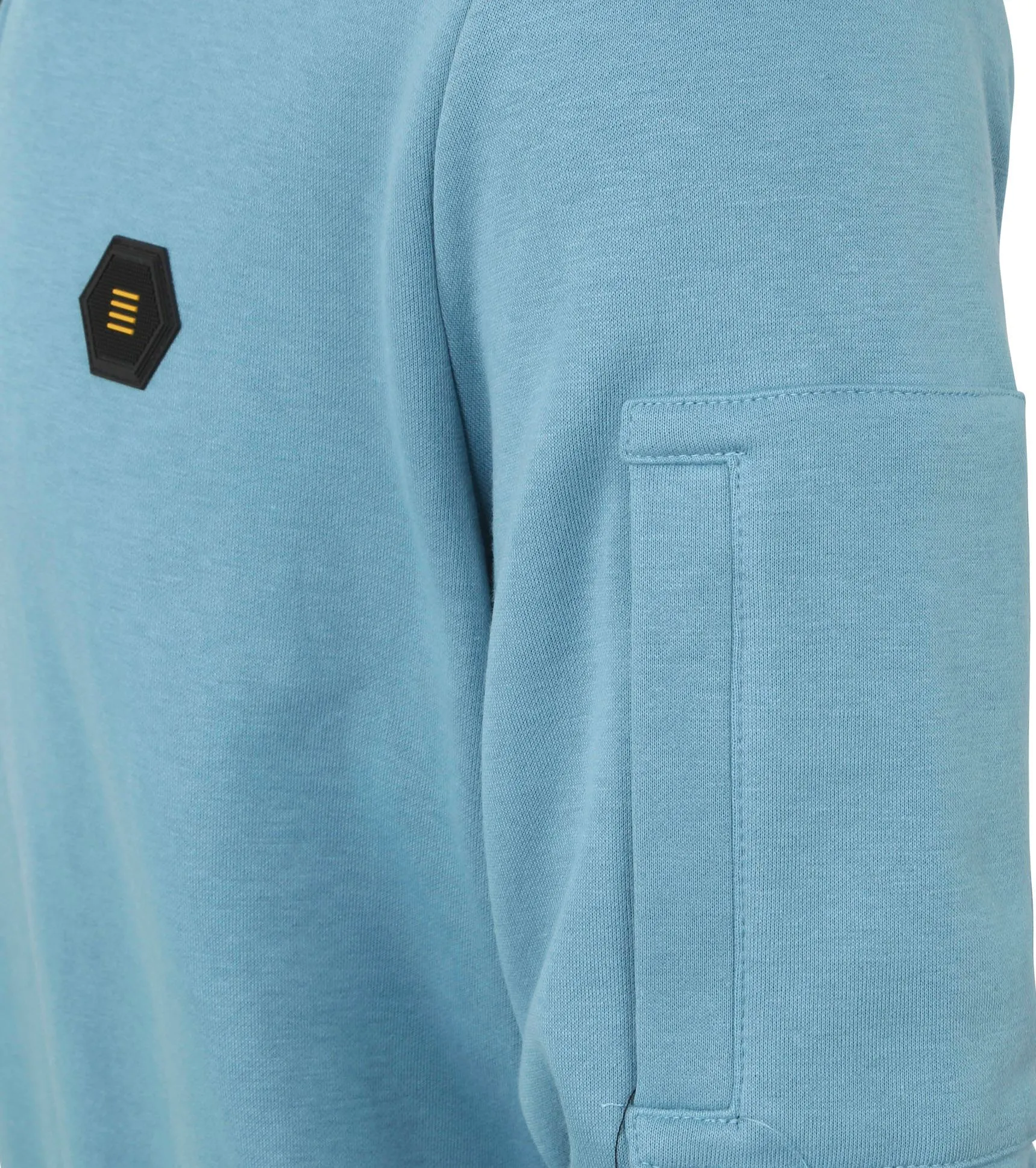 No Excess  Half Zip Hoodie Blauw