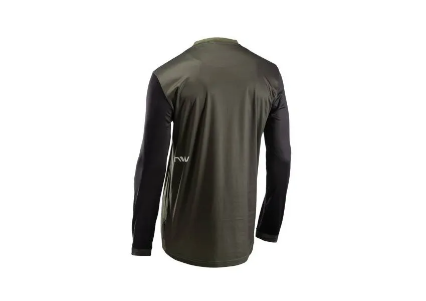 Northwave Sharp MTB Fietsshirt Lange Mouwen Donkergroen/Zwart Heren