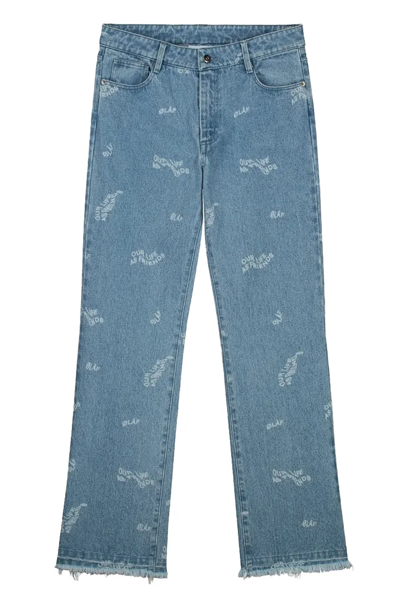 Olaf Hussein WMN WAVY AOP DENIM PANTS