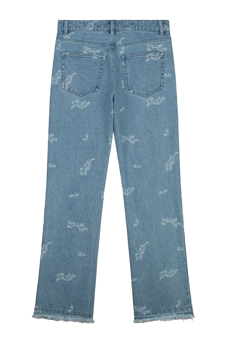 Olaf Hussein WMN WAVY AOP DENIM PANTS